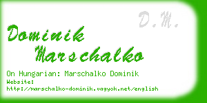 dominik marschalko business card